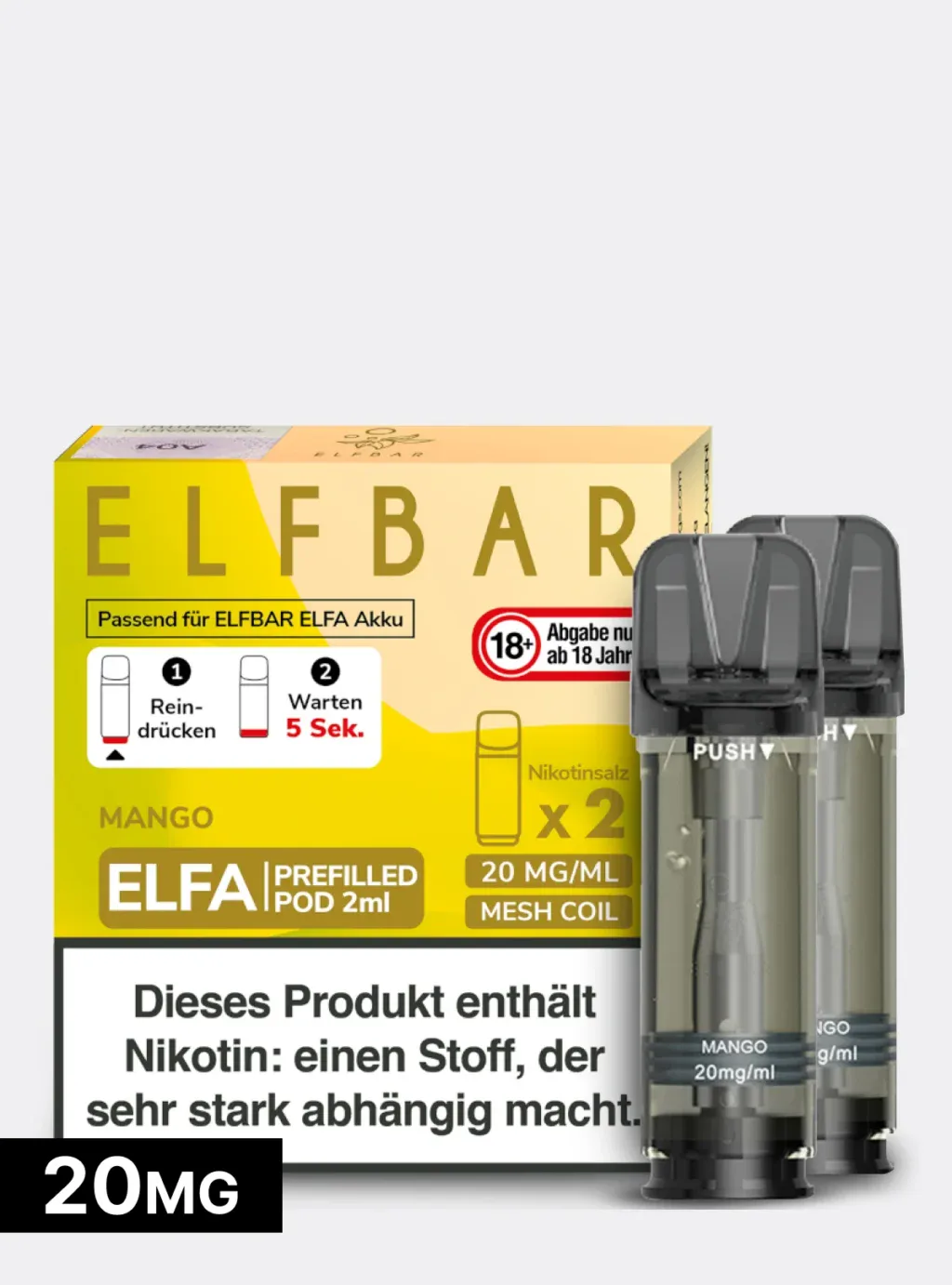 ELFBAR Pods Mango 20mg kaufen | ab 6,99 €