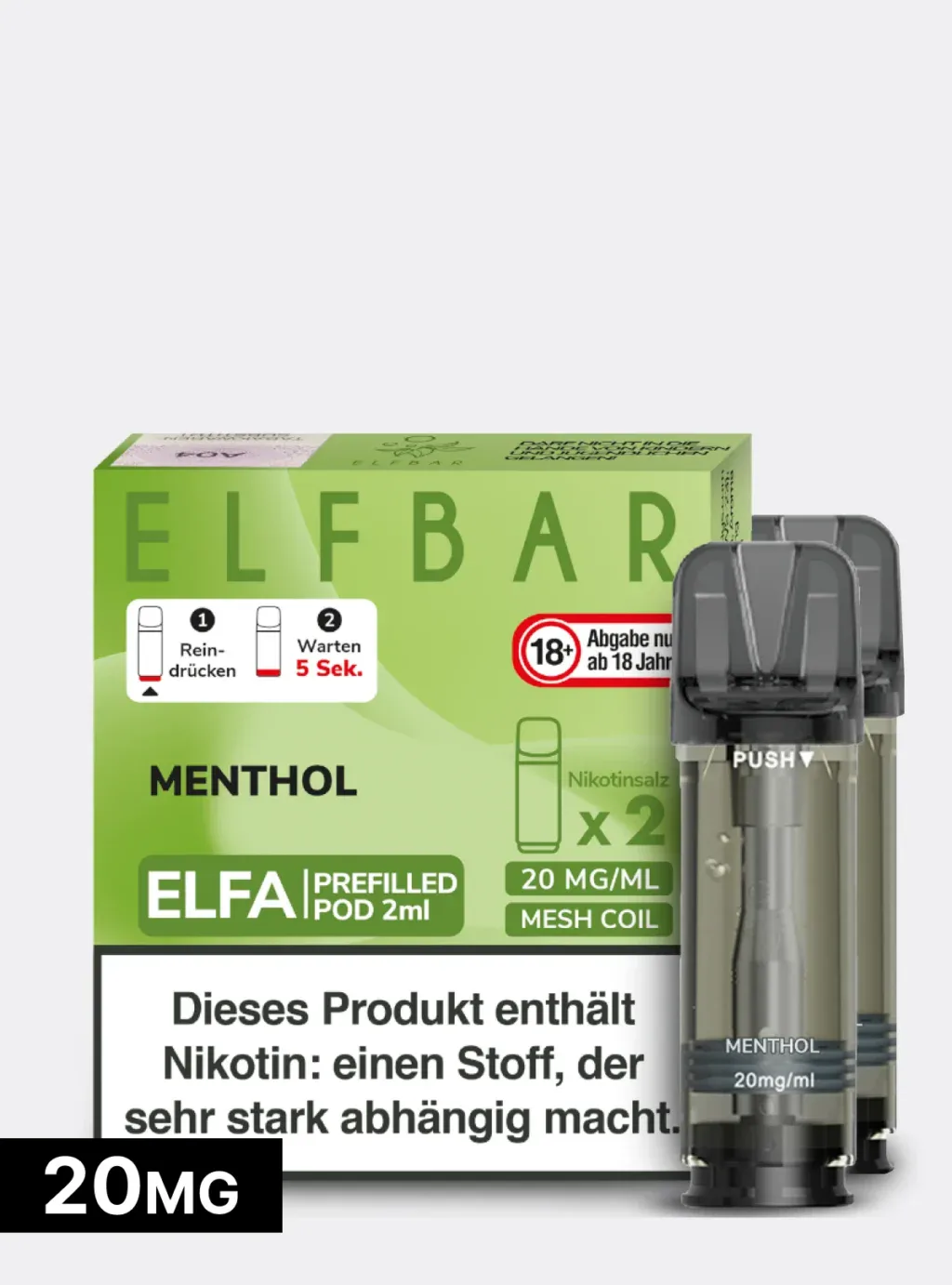 ELFBAR Pods Menthol 20mg kaufen | ab 6,99 €