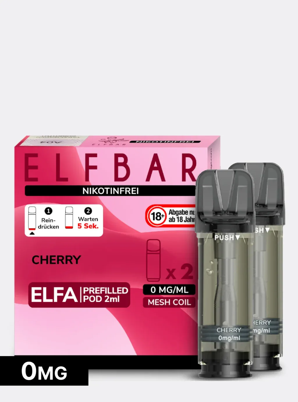 ELFBAR PODS Nikotinfrei Cherry 0mg/ml Nikotin