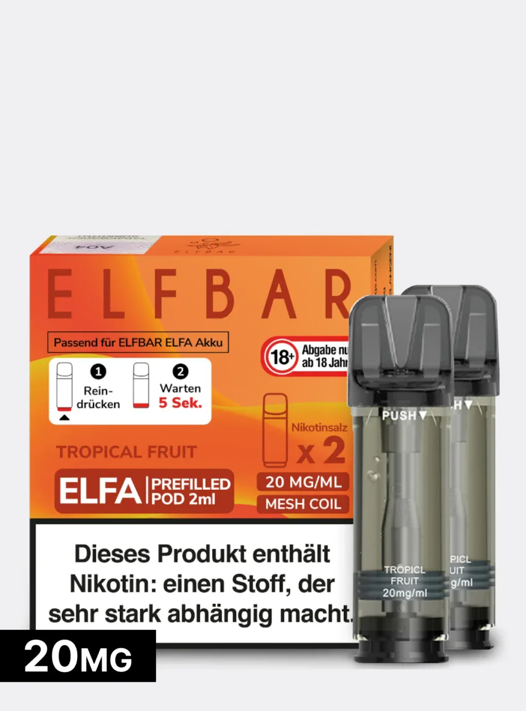 ELFBAR PODS Tropical Fruit 20mg/ml Nikotin