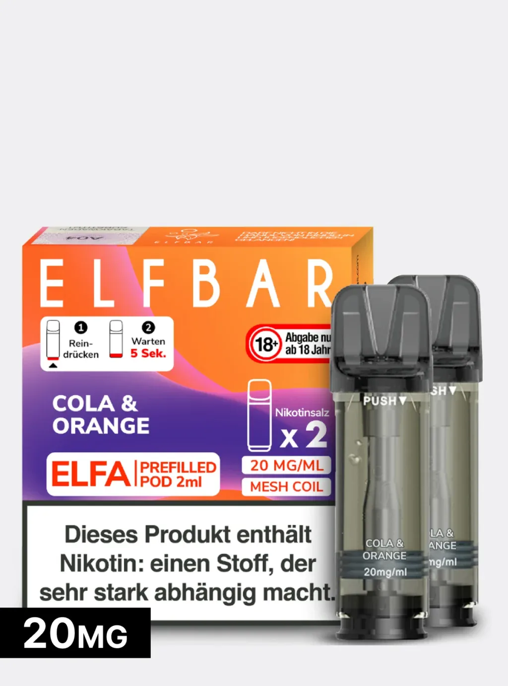 elfbar pods cola & Orange 20mg kaufen | ab 6,99 € elf bar pods geschmack Elfbar Elfa Turbo Refillable
