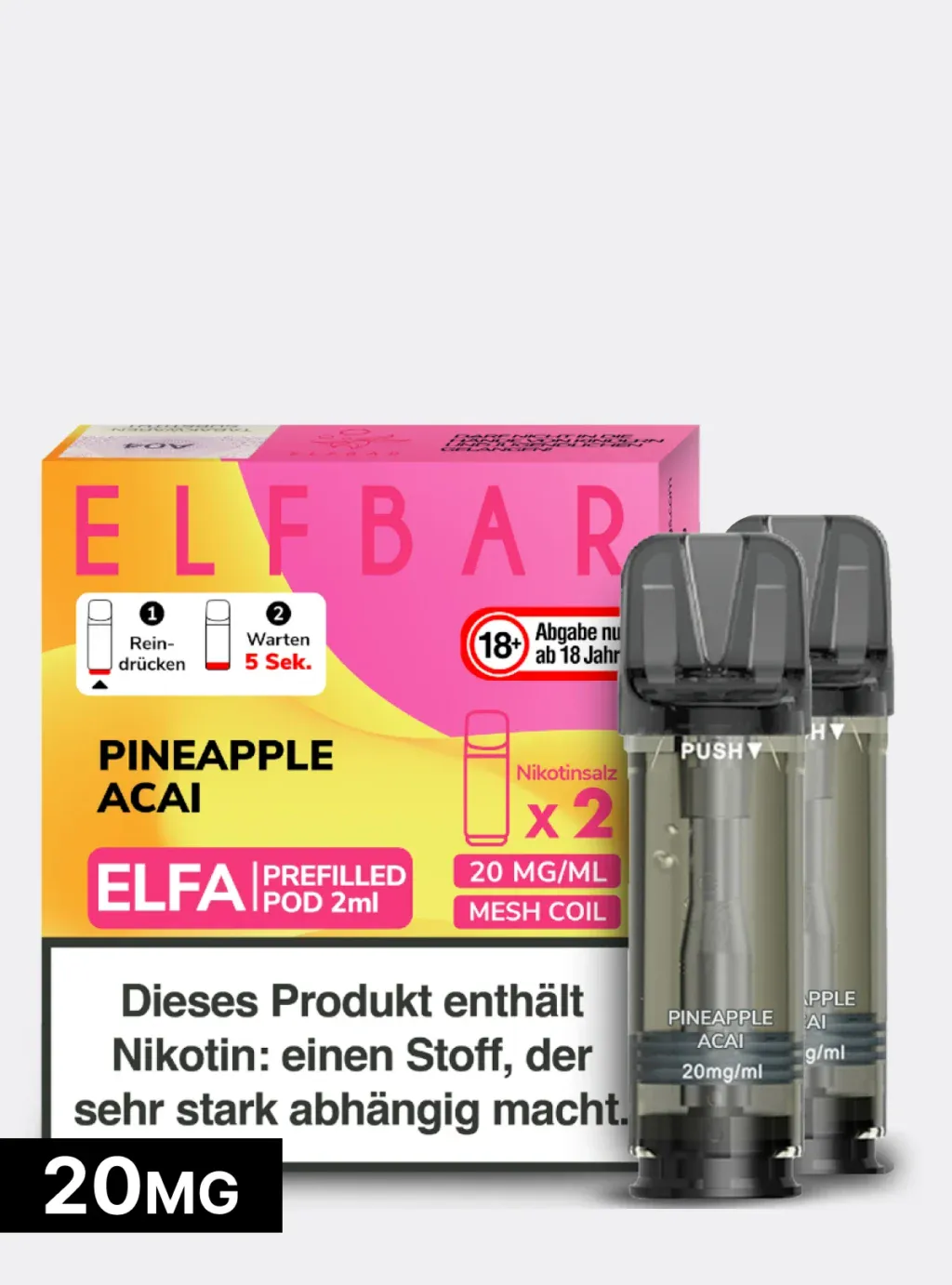 ELFBAR PODS Pineapple Acai 20mg/ml Nikotin