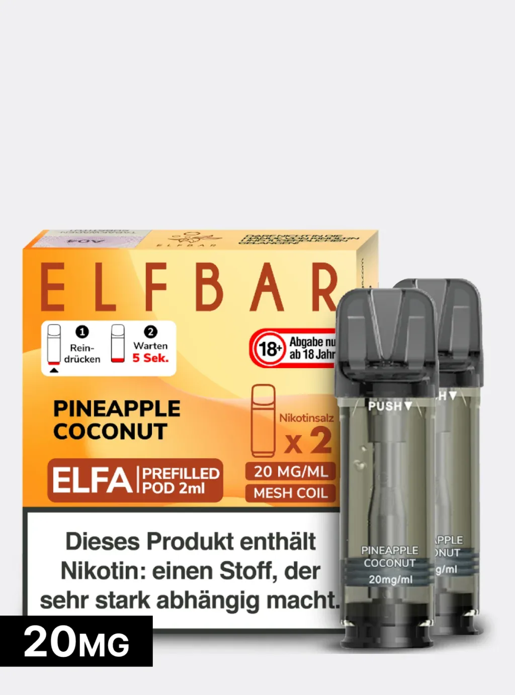 ELFBAR PODS Pineapple Coconut 20mg/ml Nikotin