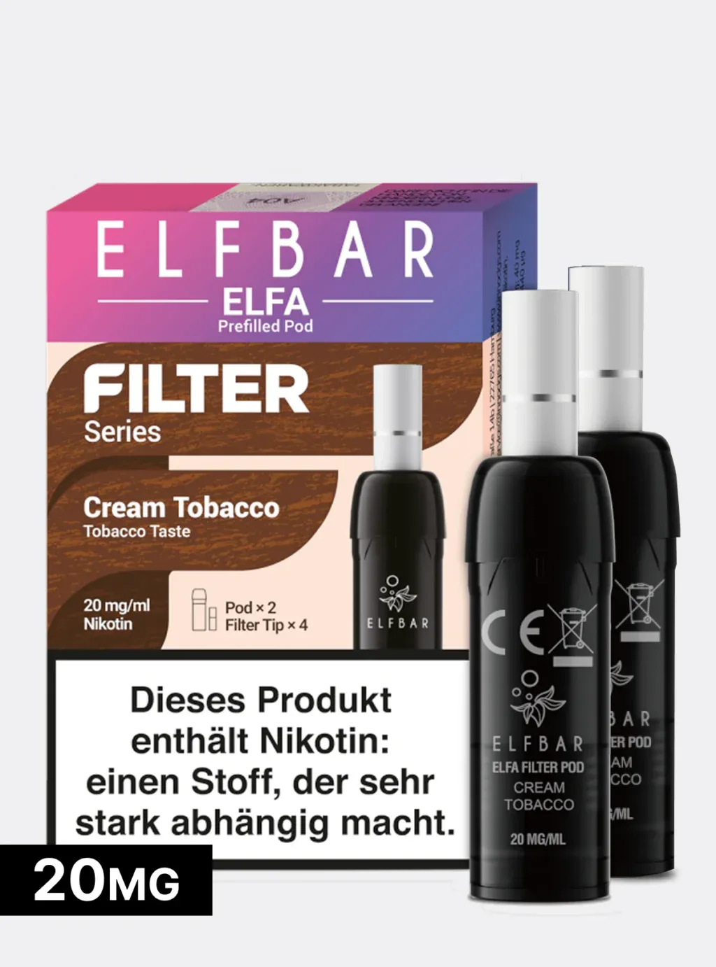 ELFBAR PODS Filter Series Cream Tobacco 20mg