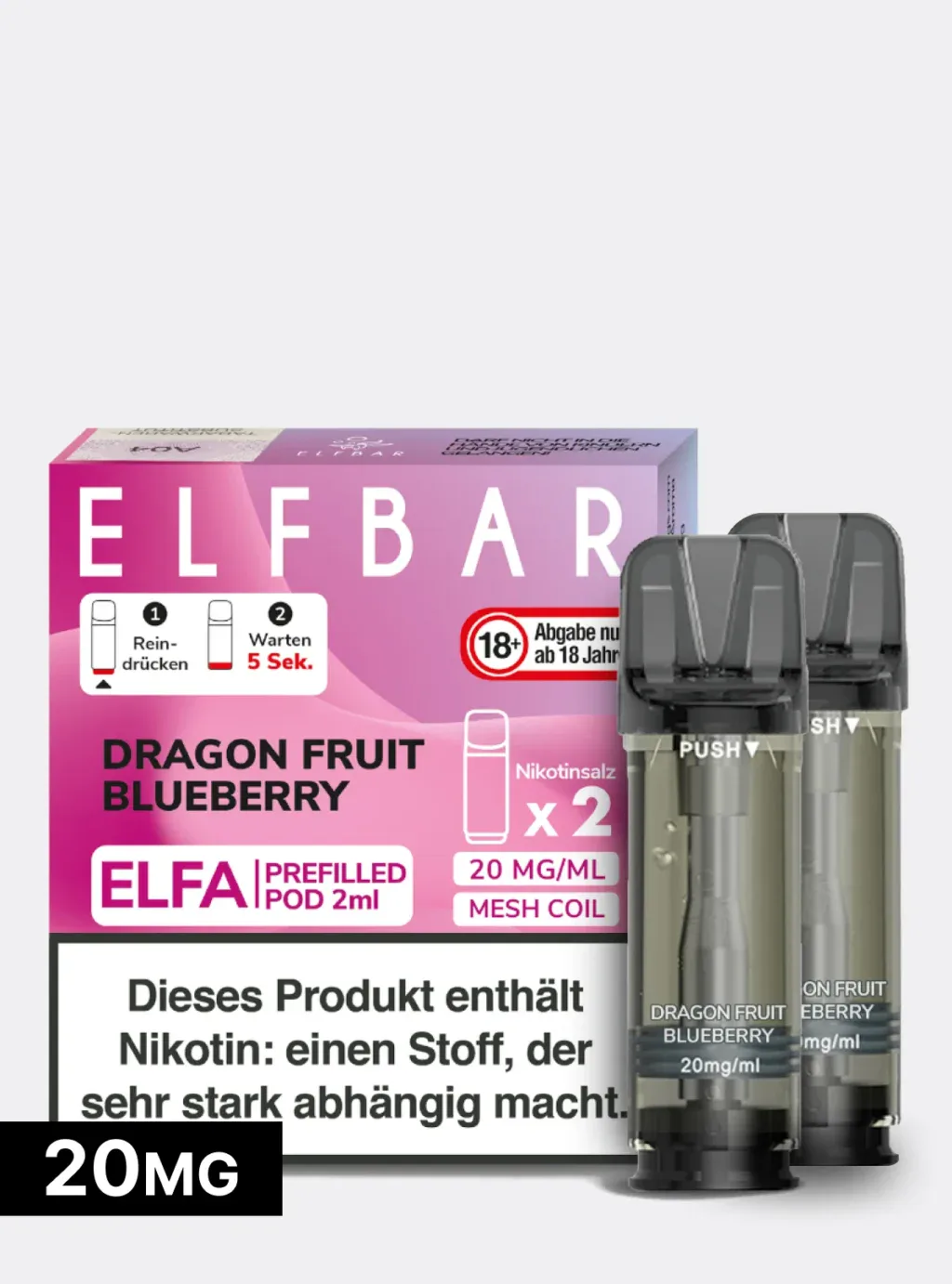 ELFBAR PODS Dragon Fruit Blueberry 20mg