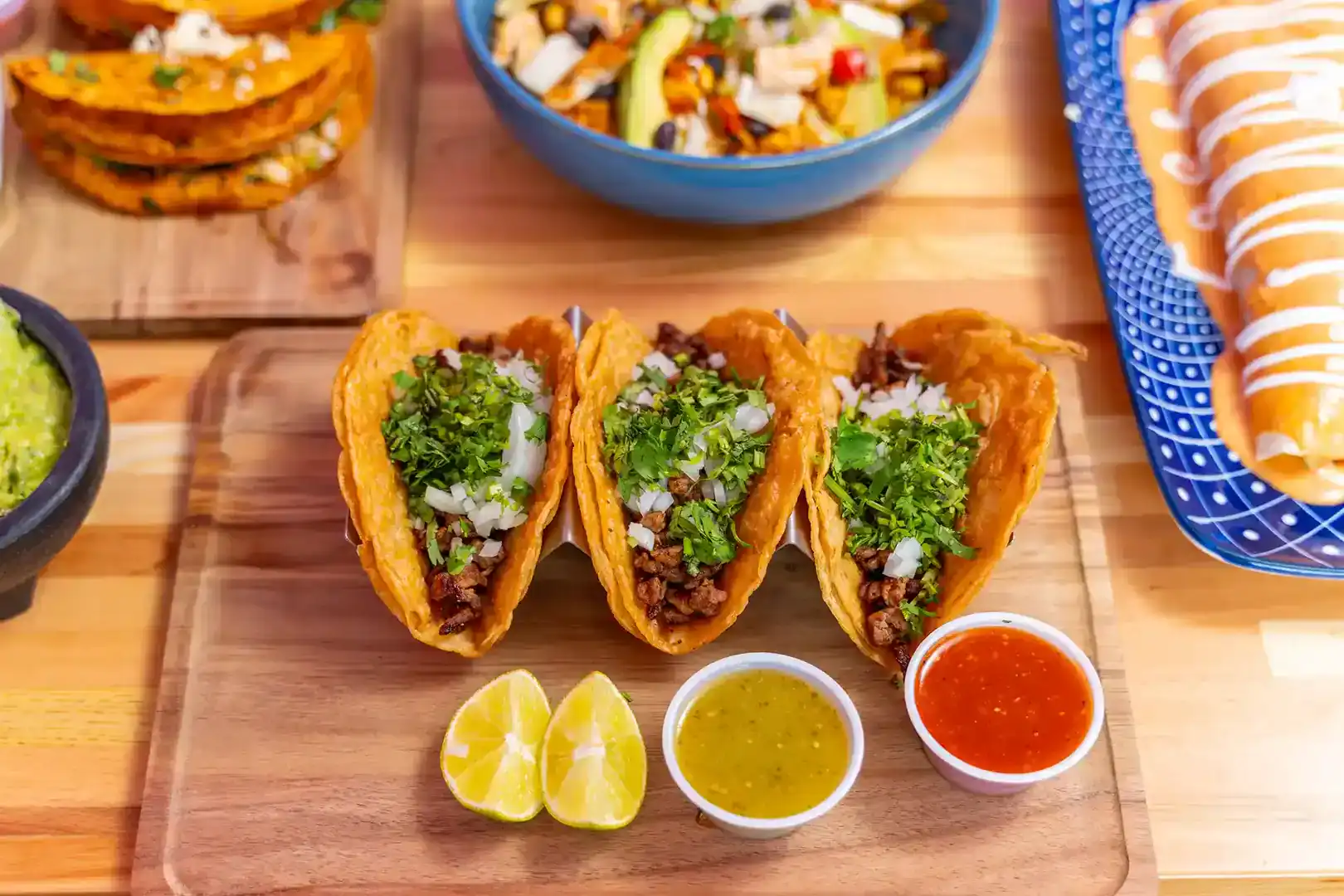 Mexican style tacos