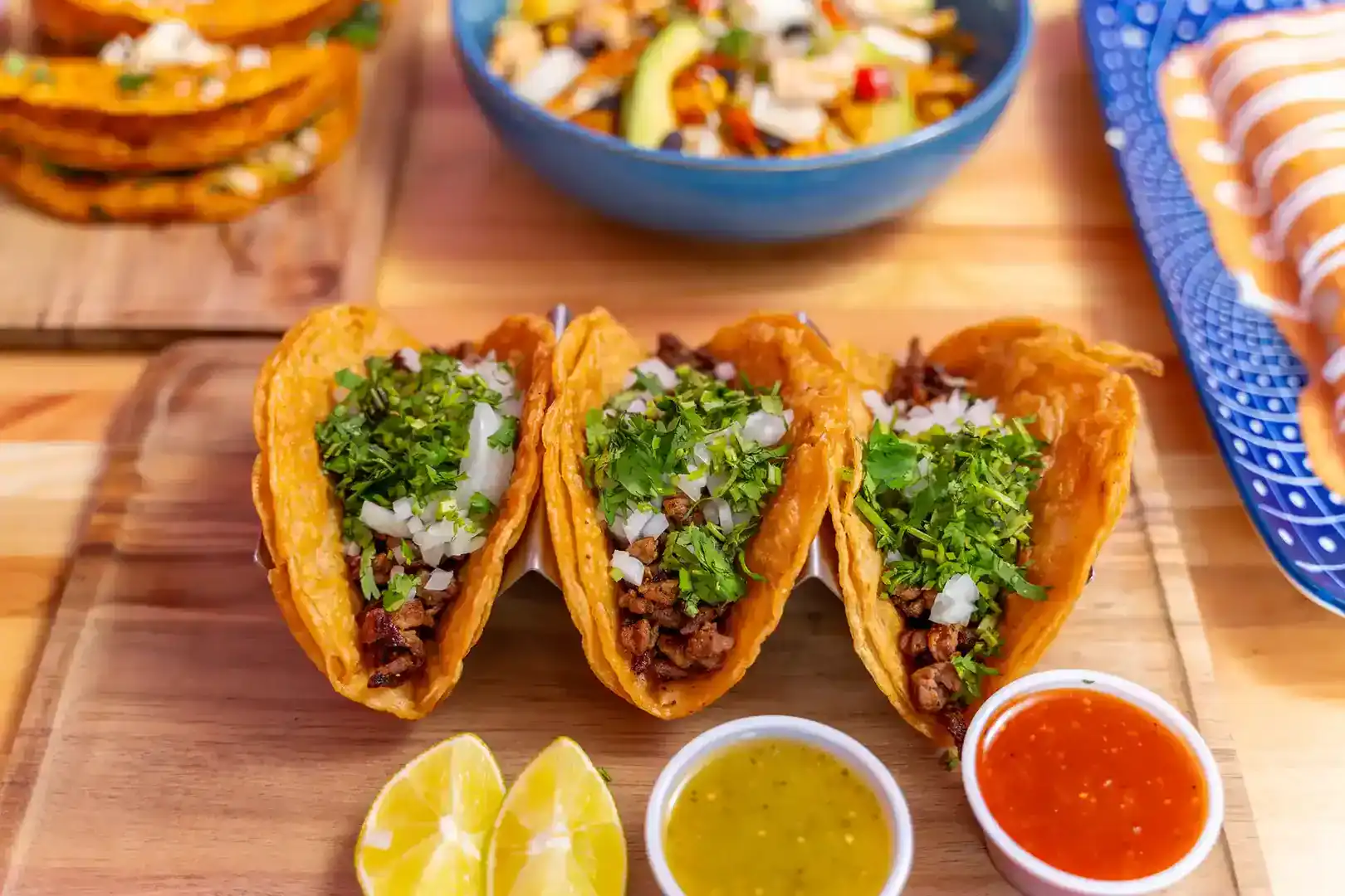 Mexican style tacos