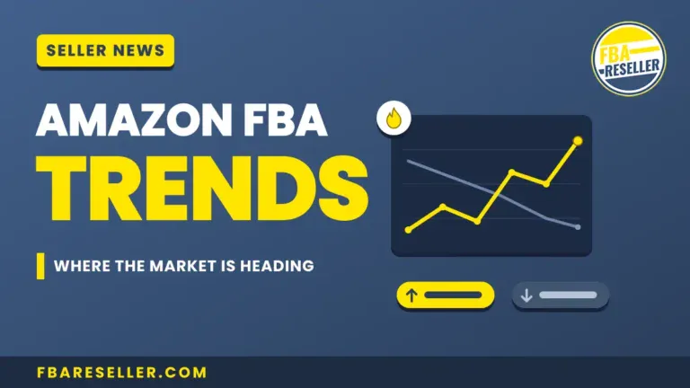 Graphic with text "Amazon FBA Trends: Where the Market is Heading," featuring a rising line graph and site link "fbareseller.com." Stay ahead of amazon seller trends and discover the latest FBA business trends as we look towards Amazon FBA 2025.