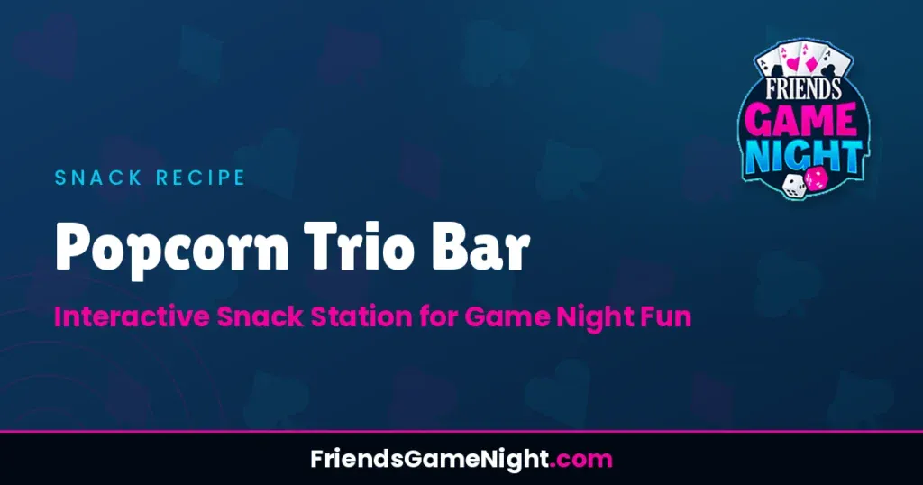 Popcorn Trio Bar: Interactive Snack Station for Game Night Fun