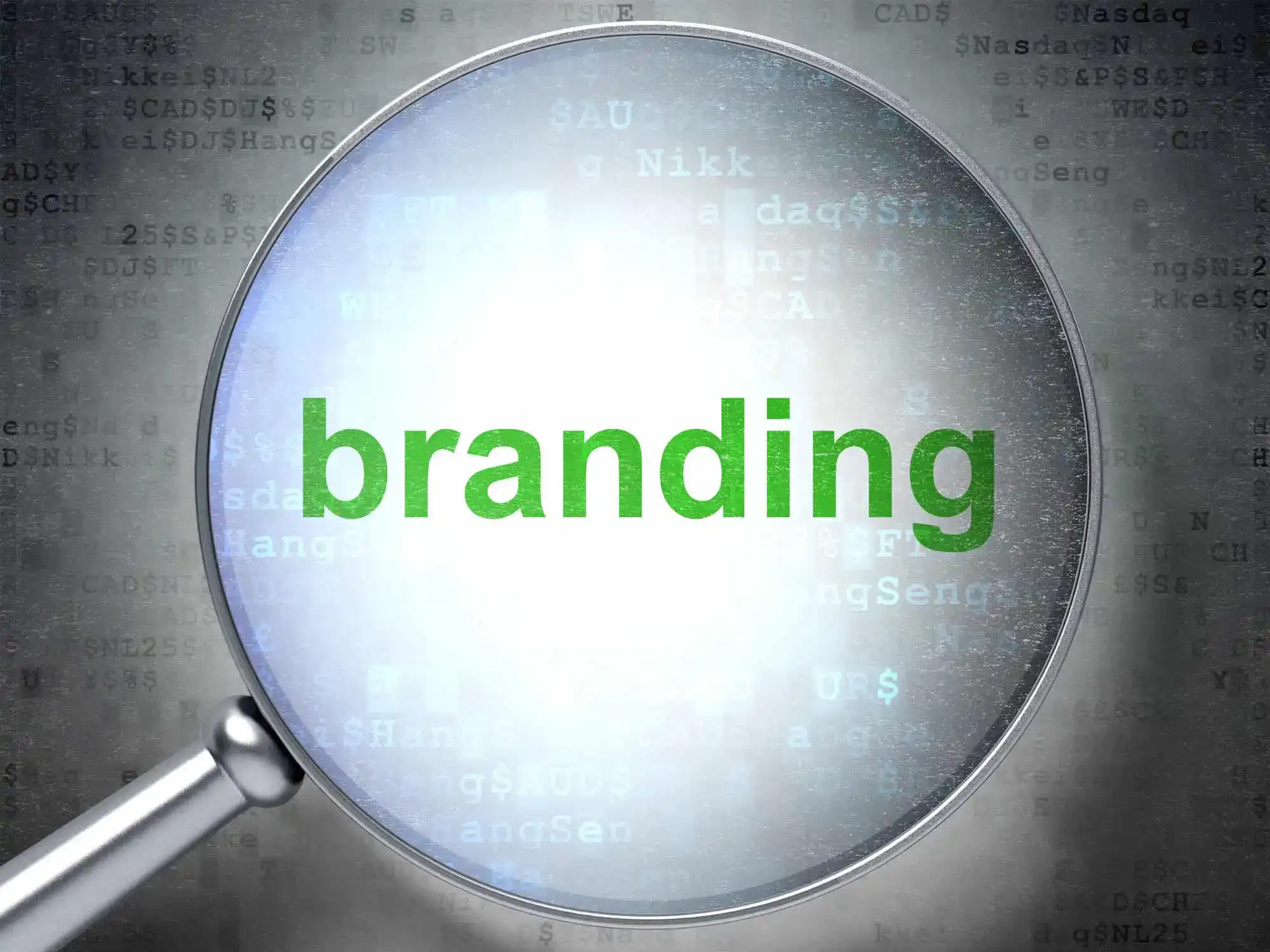 Branding with optical glass