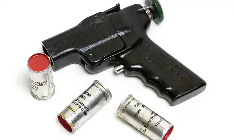 Toy gun with firecracker shells for realistic shooting training and safety drills at Hall's Sport Center.
