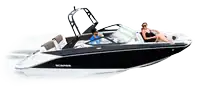 Elegant yacht with sports gear, perfect for leisure and sports enthusiasts.