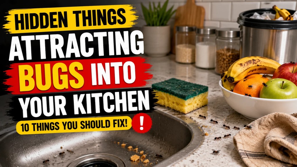 common kitchen habits like crumbs and moisture attracting bugs indoors