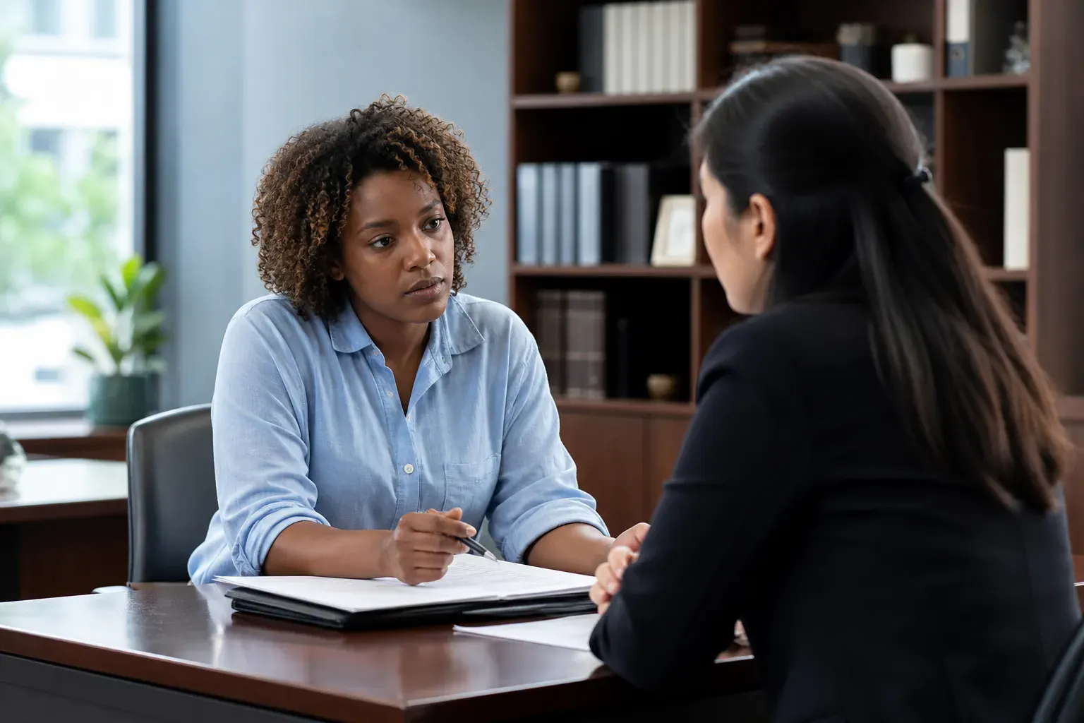 Workplace discrimination consultation reviewing Title VII documentation