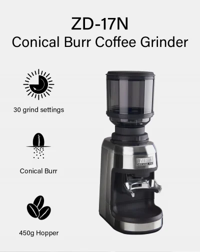 WPM ZD-17N Conical Burr Coffee Grinder (One-Year Warranty)