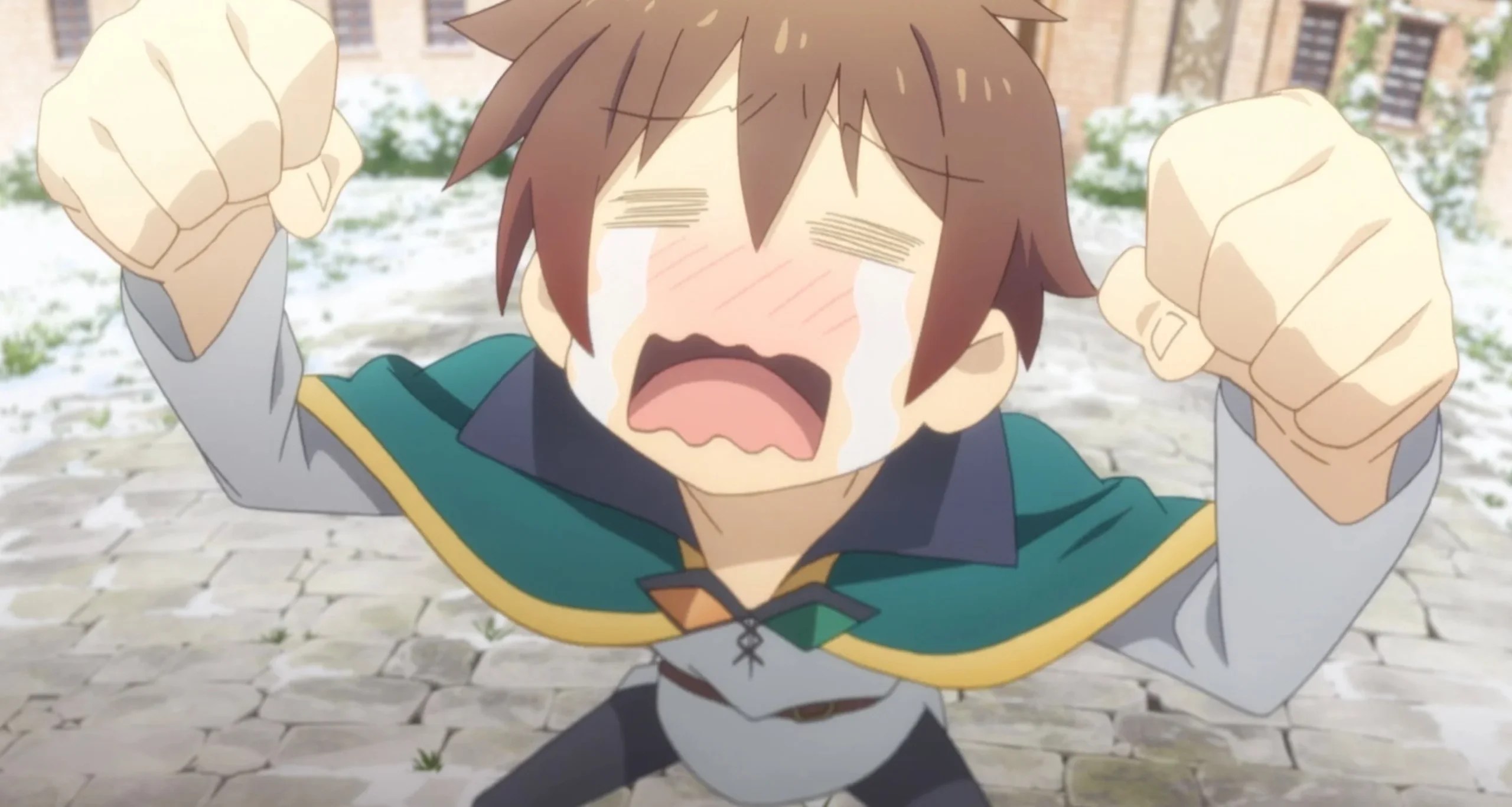Kazuma llorando