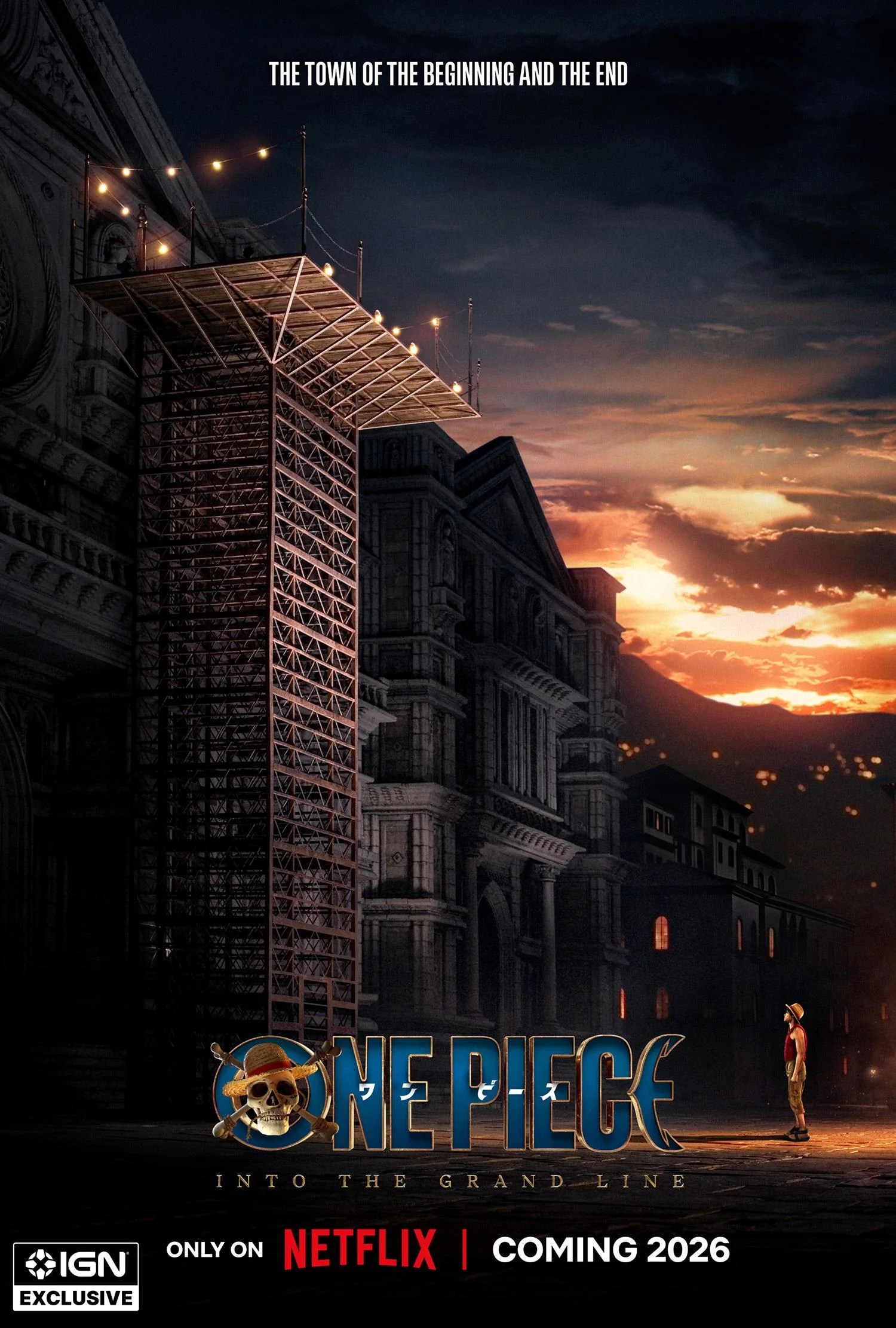 Póster oficial de «Into the Grand Line» con Luffy frente a Drum Island