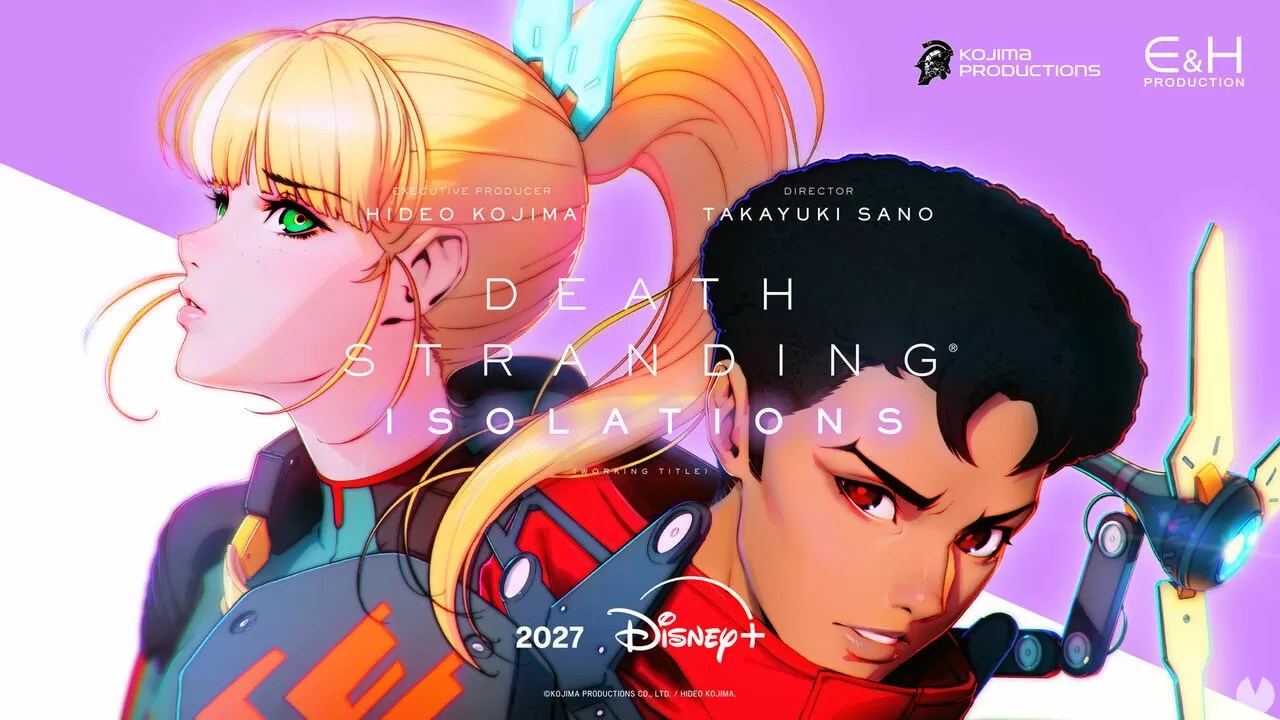 Póster oficial de la serie de anime Death Stranding Isolations anunciada para 2027