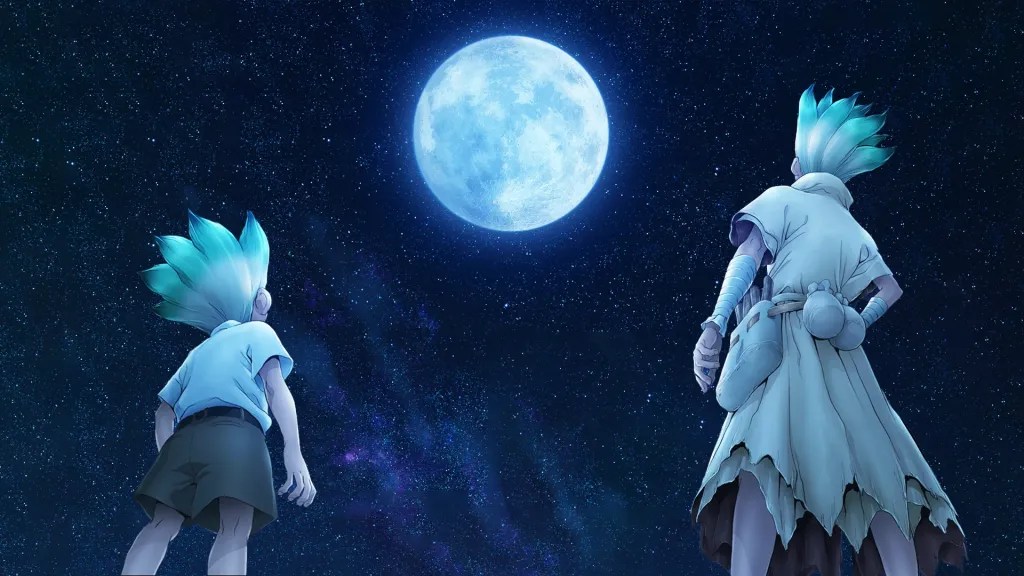 Batalla decisiva en la luna entre el equipo de Senku y Why Man