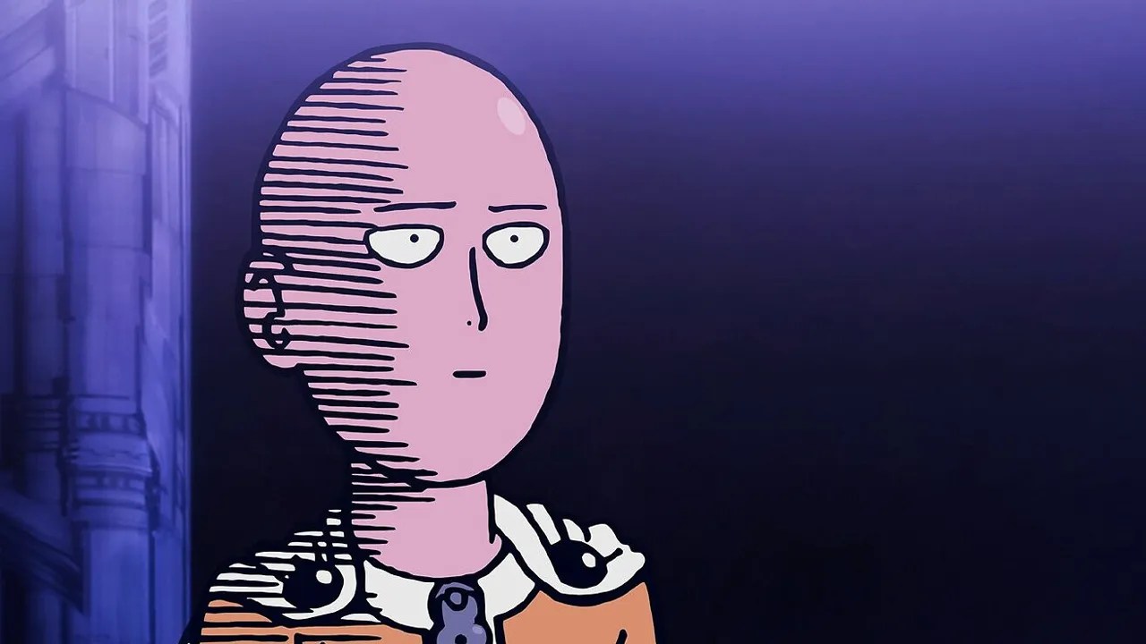 Saitama con semblante frustrado