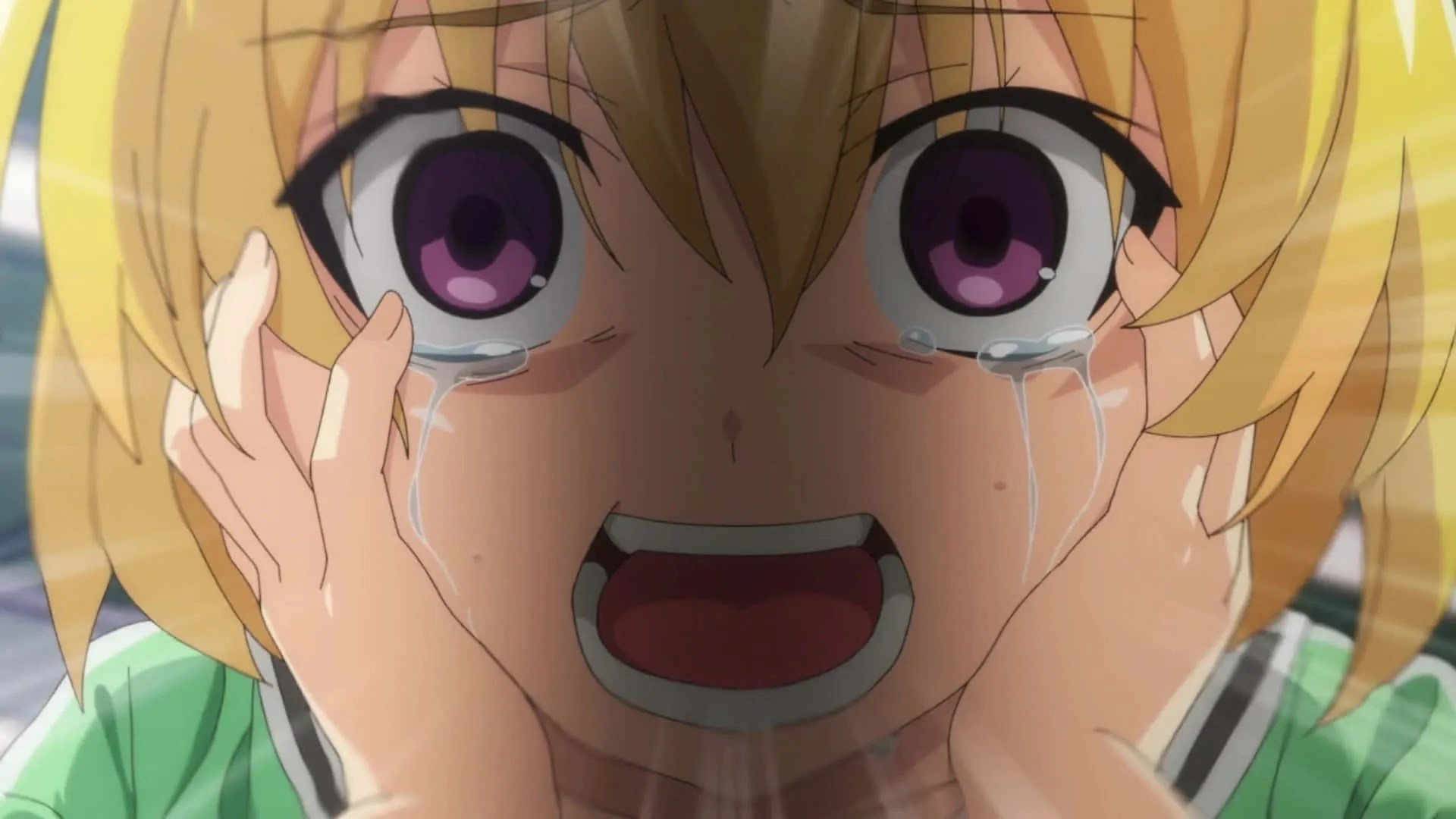 Personaje anime llorando