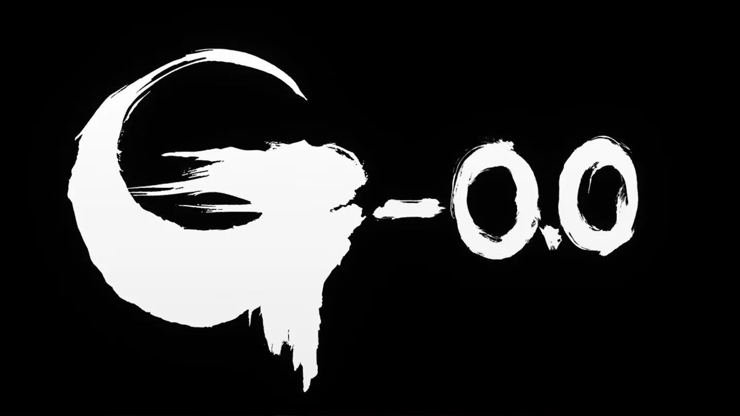 Logotipo oficial de Godzilla -0.0 escrito a mano por Takashi Yamazaki