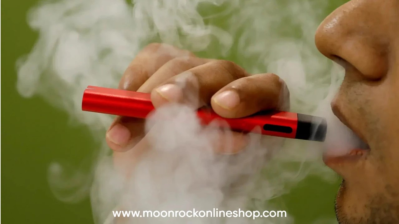 Lab-tested Lion’s Breath THC vape cartridge with tropical flavor, 94.55% potency, California-made”*