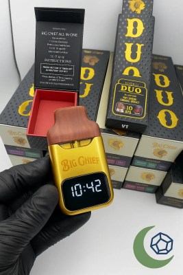 Big Chief DUO Vape Pod with Digital Timer Display – Rechargeable THC Device with Moonrock Branding