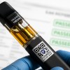 lab-tested muha meds vape pen with QR code - Moonrock verified