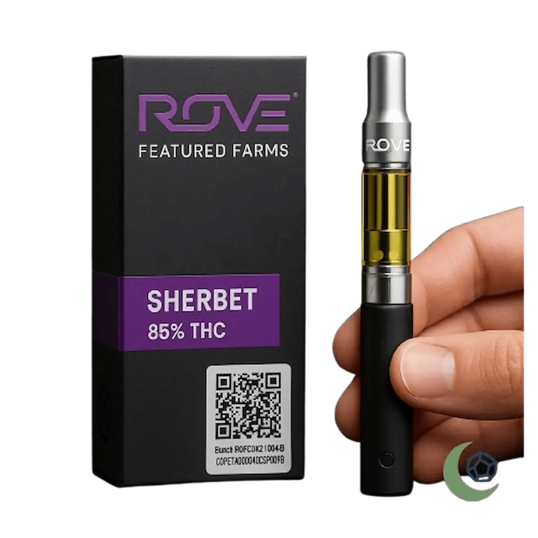Buy Rove Sherbet Vape Cartridge Online – 85% THC – Authentic Live Resin by Moonrock