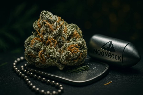 Premium OG Kush Indica Hybrid on military dog tags Moonrock Online Shop