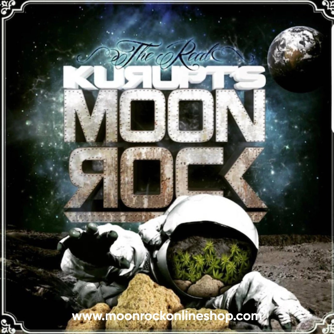 Kurupts Moonrock prerolls in luxury packaging with visible hash oil glaze and kief coating, lab-tested cannabis joints