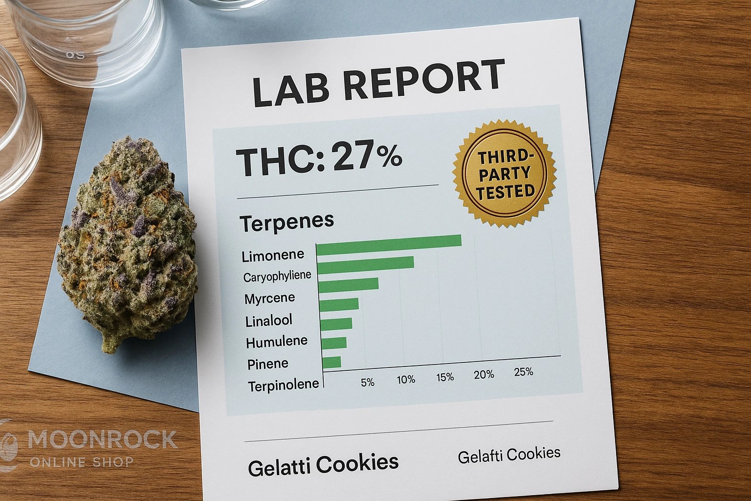 Lab Tested Gelatti Cookies Strain | THC & Terpenes Report