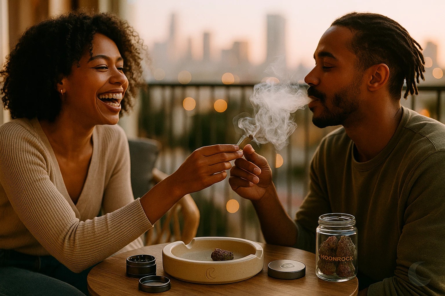 Enjoying Premium Rozay Strain - Relaxing Sunset Session | Moonrock Online Shop