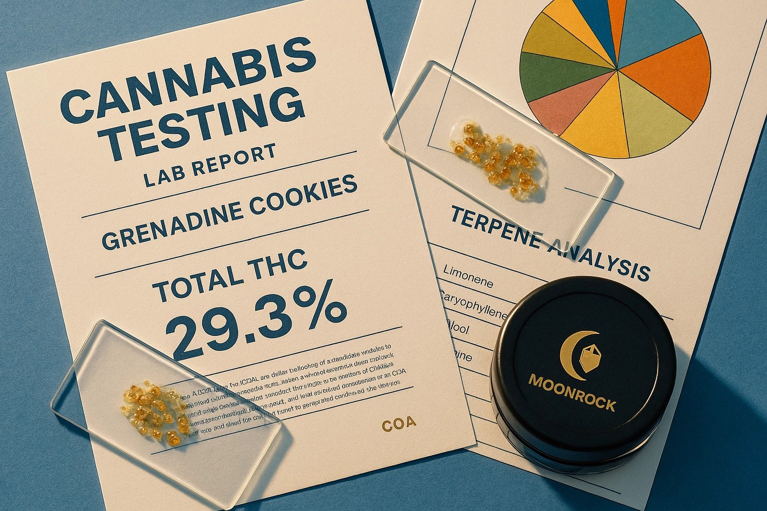 Lab-verified Berner Cookies Grenadine Effects - 29.3% THC potency - Moonrock Online Shop