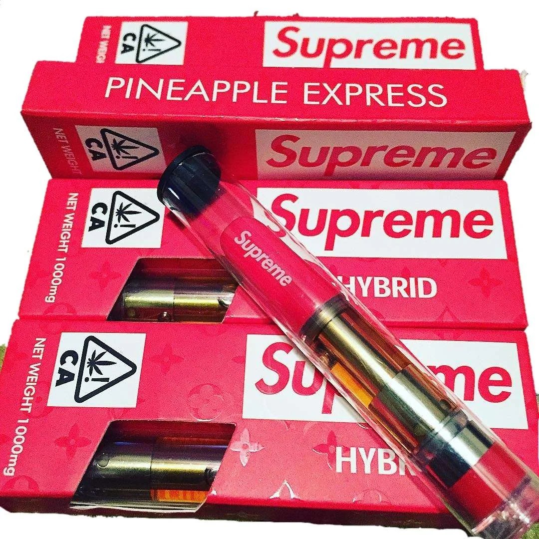 Supreme Cart THC vape cartridge with terpene-infused oil and sleek design