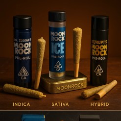 Moonrock Pre-Rolls - Dr Zodiak's Moonrock prerolls, Moonrock Ice prerolls, and traditional options