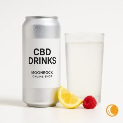 Refreshing CBD seltzer with lemon and berry accents, available at Moonrock Online Shop. Premium CBD drinks with fast Los Angeles delivery.