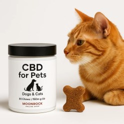 Text: CBD for Pets – CBD Chews for Dogs and Cats | Moonrock Online Shop