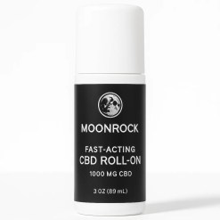 Moonrock Fast-Acting CBD Roll-On isolated on a pure white background, crisp and professional product thumbnail.