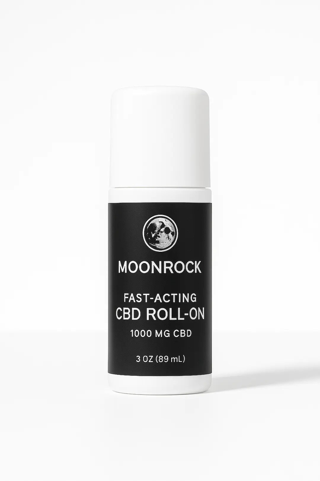 Moonrock Fast-Acting CBD Roll-On isolated on a pure white background, crisp and professional product thumbnail.