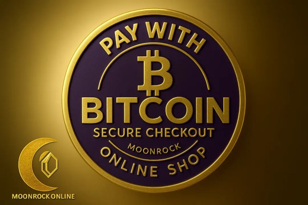 Bitcoin accepted badge for Moonrock High Potency CBD Capsules 50mg – secure checkout