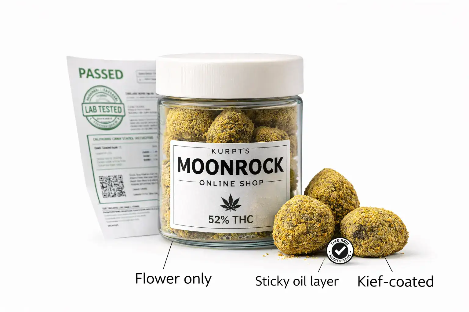 Buy Kurupts Moonrocks original Girl Scout Cookies 52 percent THC California lab tested COA verified MoonRock Online Shop