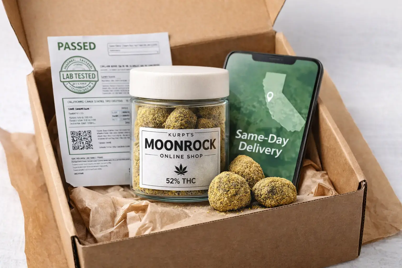 Kurupts Moonrocks California same-day delivery COA verified lab-tested — Moonrock Online Shop licensed cannabis delivery