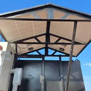 angled solar panels and frame work full size pcms spyder platform