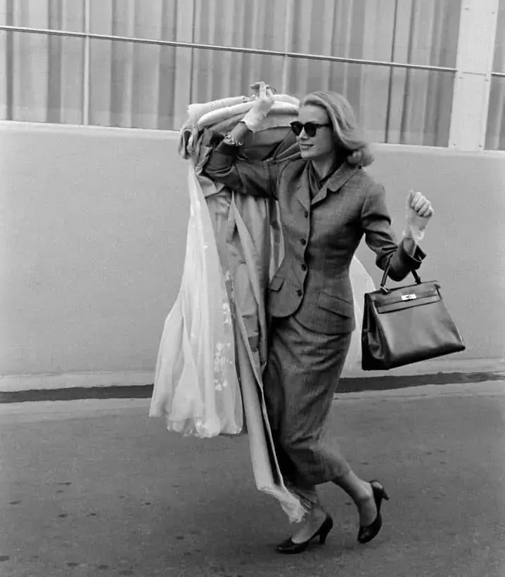 Divine Hermès Kelly Black croco vintage bag 1974 - Katheley's