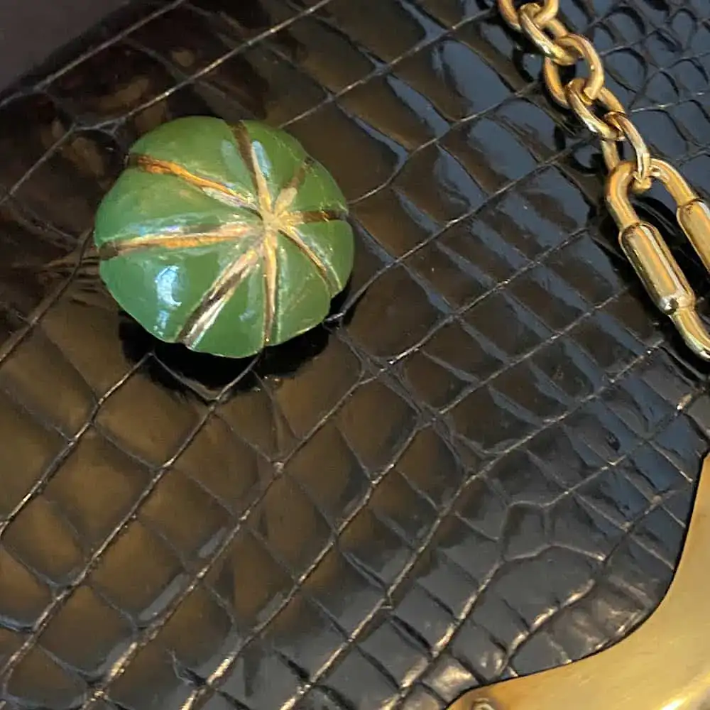 Collier Vintage En Ambrolithe Vert – Longueur 66 Cm, Style Perles, Femme, Bel état