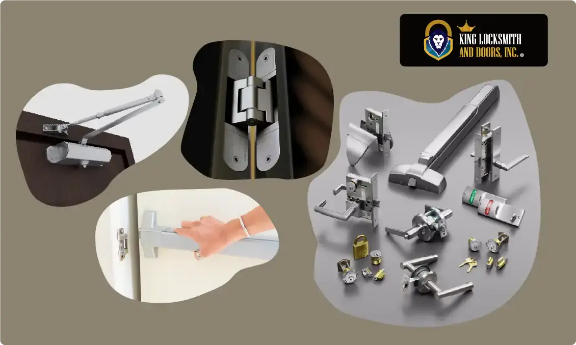 Collection od door hardware we service