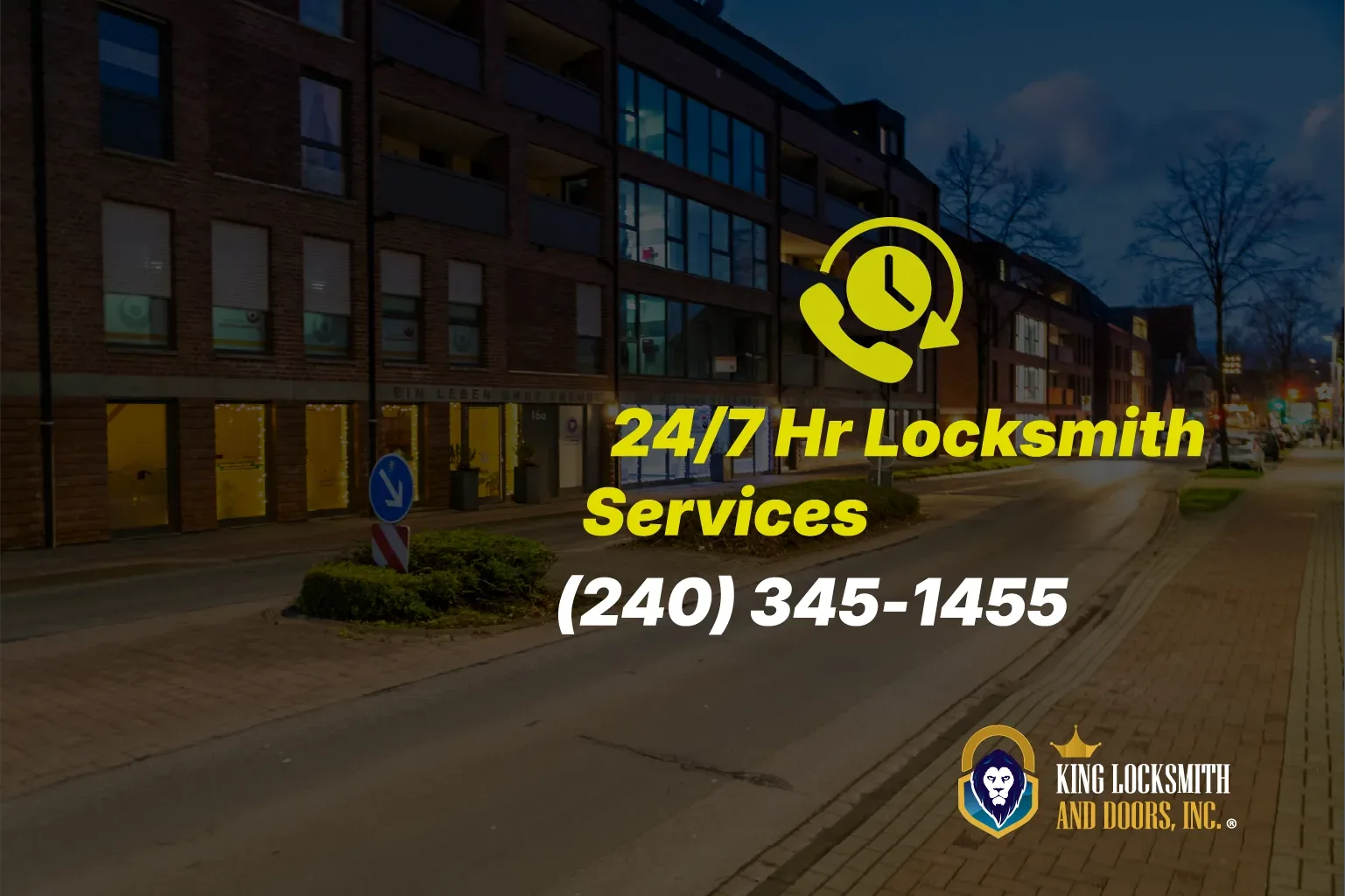 24/7 emergency locksmith services in Laurel Maryland with phone number 240 345 1455 for immediate house, business, and car lockout assistance.