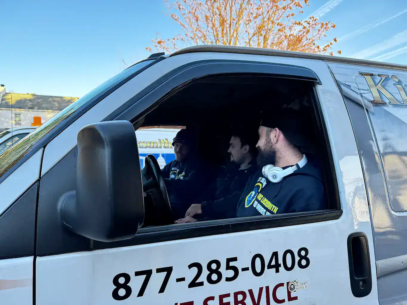 King Locksmith mobile service van with licensed locksmith team in Ellicott City Maryland